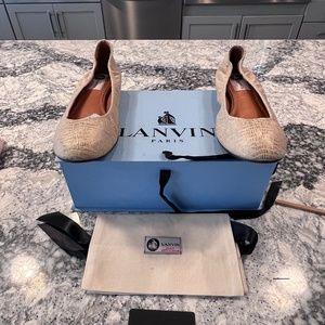 Lanvin metallic ballet flats Size 40